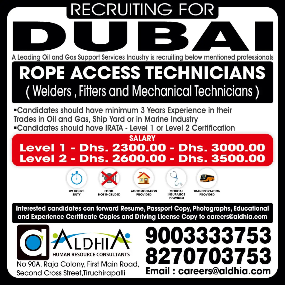 Dubai 365 – Rope Access Technicians Jobs in Dubai