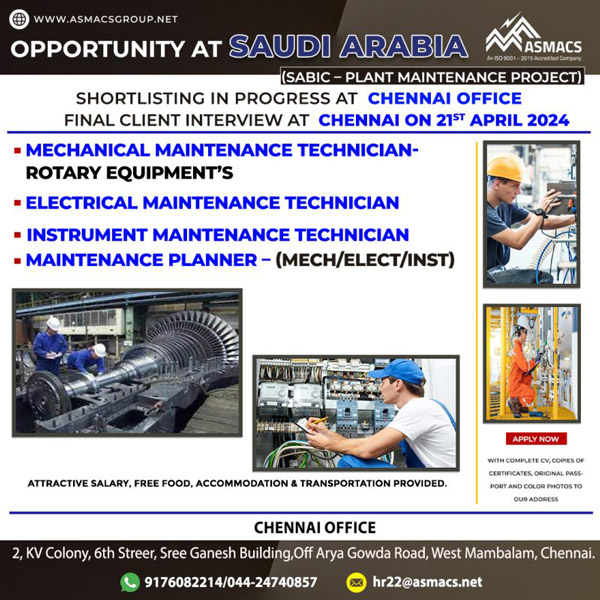 Technician Jobs in Saudi Arabia