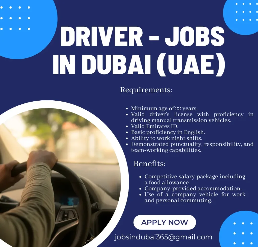 Driver – Jobs in Dubai (UAE)