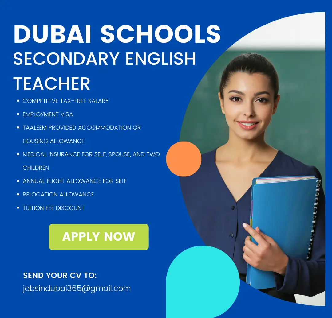 Secondary English Teacher – Dubai Schools