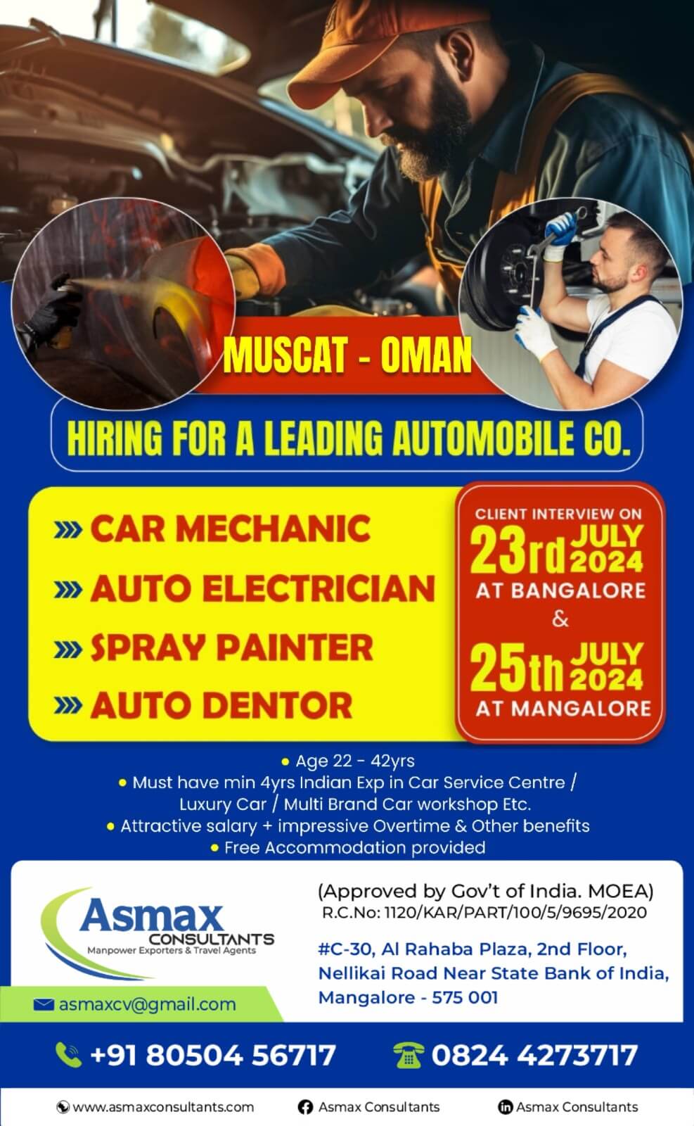 Hiring For A Leading Automobile Co. Muscat - Oman