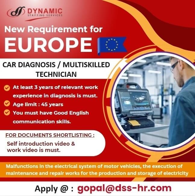 Car Diagnosis | Multiskilled Technician – Jobs in Europe