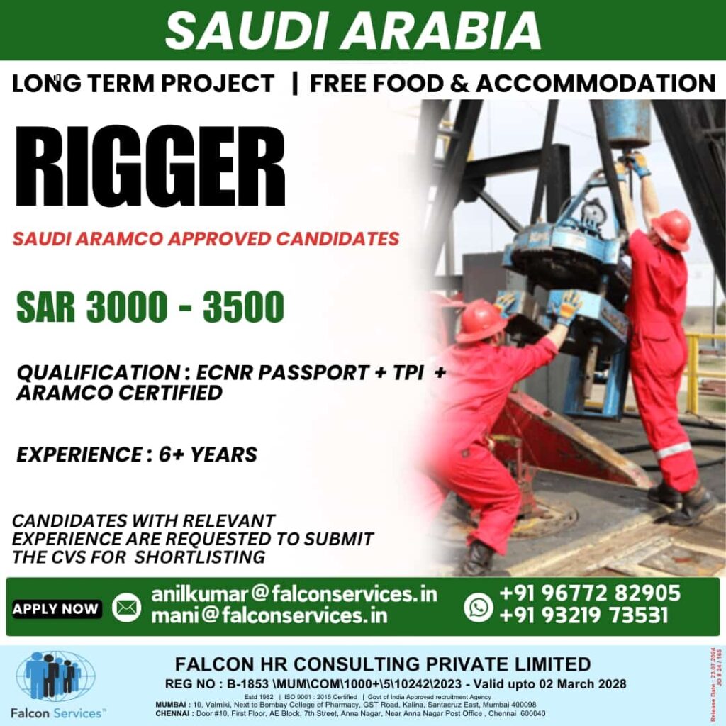 Rigger – Jobs in Saudi Arabia