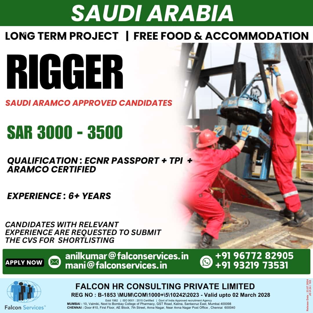 Rigger - Jobs in Saudi Arabia