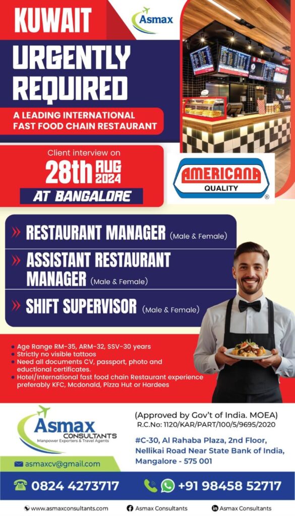 Restaurant Careers – Jobs in Kuwait