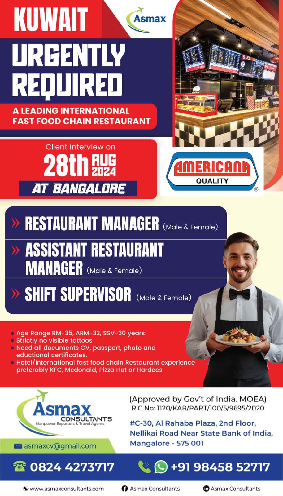 Restaurant Careers - Jobs in Kuwait