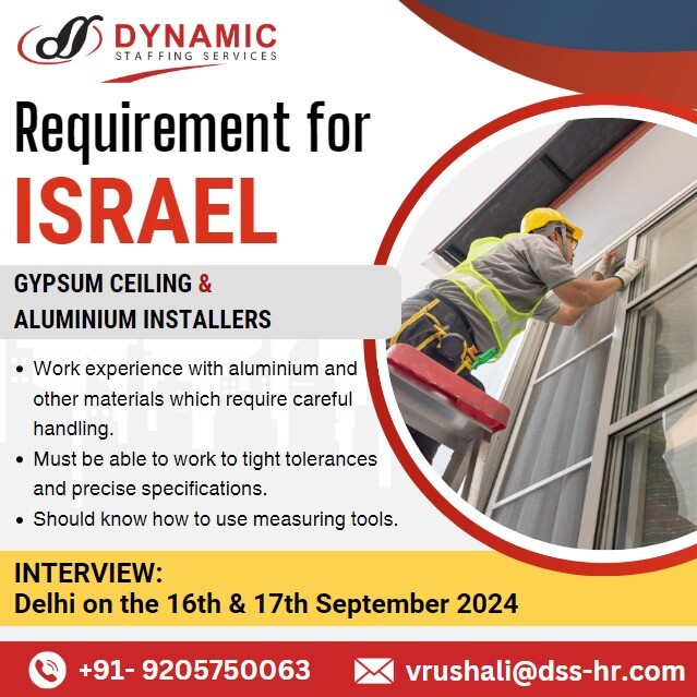 Aluminium Installers – Jobs in Israel