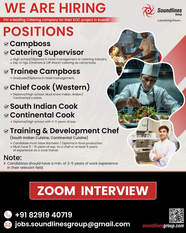 Hotel Careers Hiring A Leading Catering Company